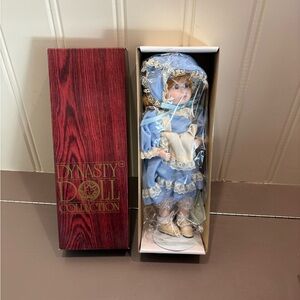 Dynasty Doll Collection Blue Porcelain Doll